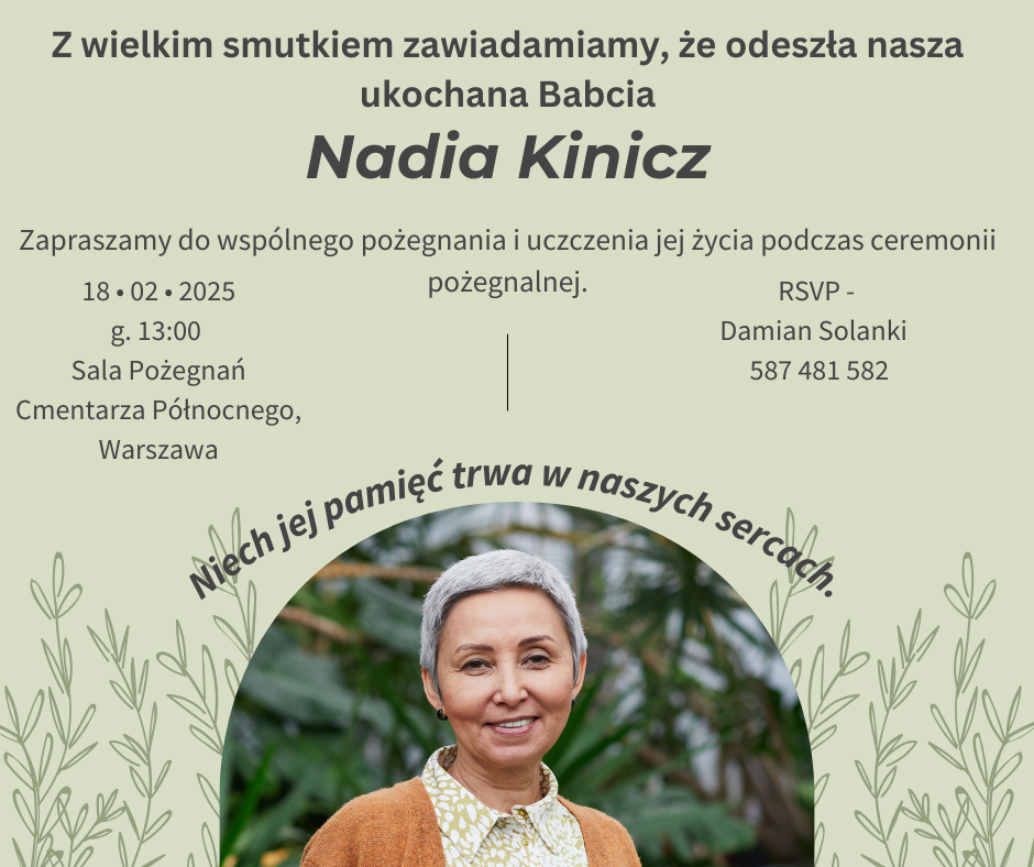 Tradycyjna klepsydra pogrzebowa wywieszona na tablicy ogłoszeniowej – forma informowania o śmierci.